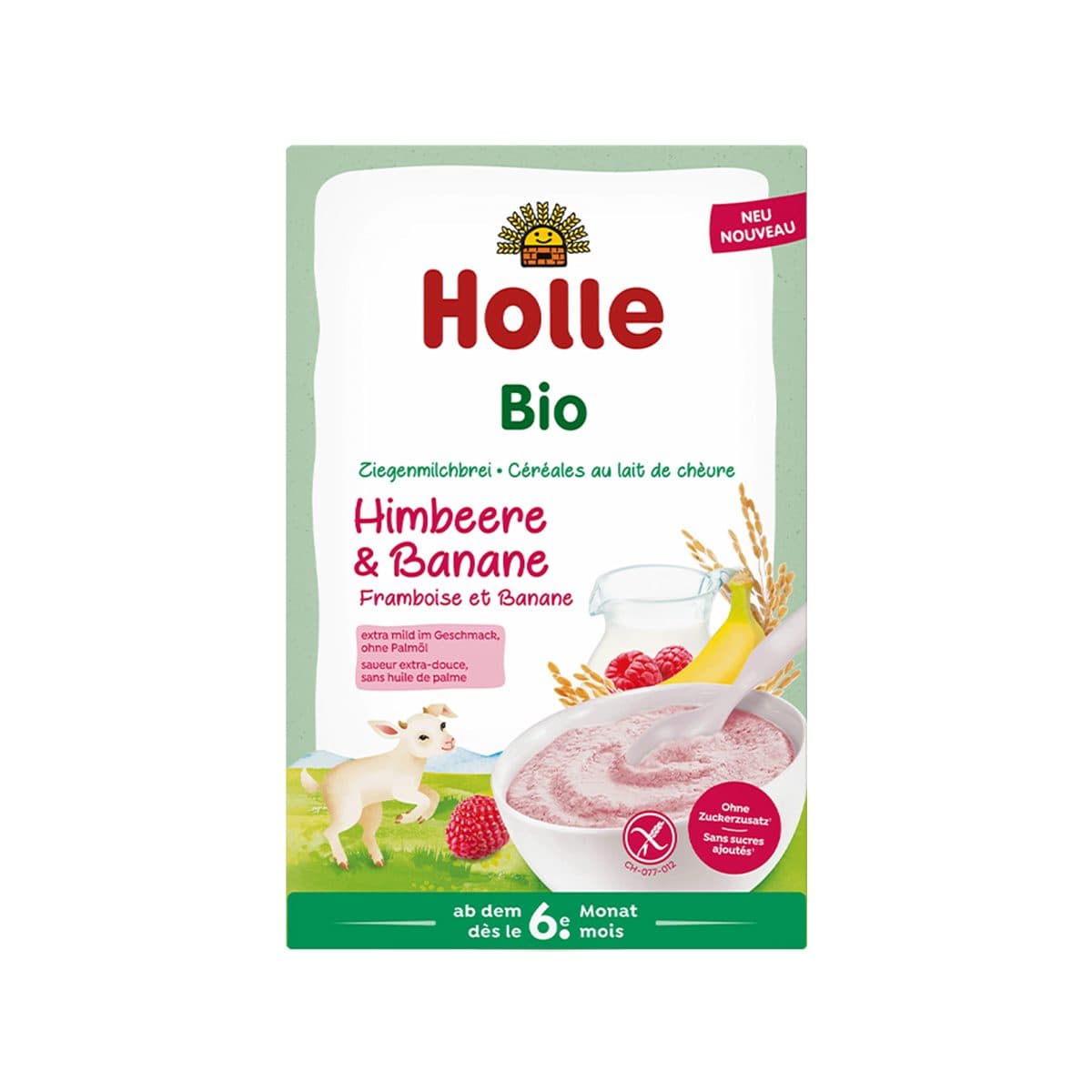 Holle - Drithëra organikë me qumësht dhie, mjedër dhe banane (6m+)