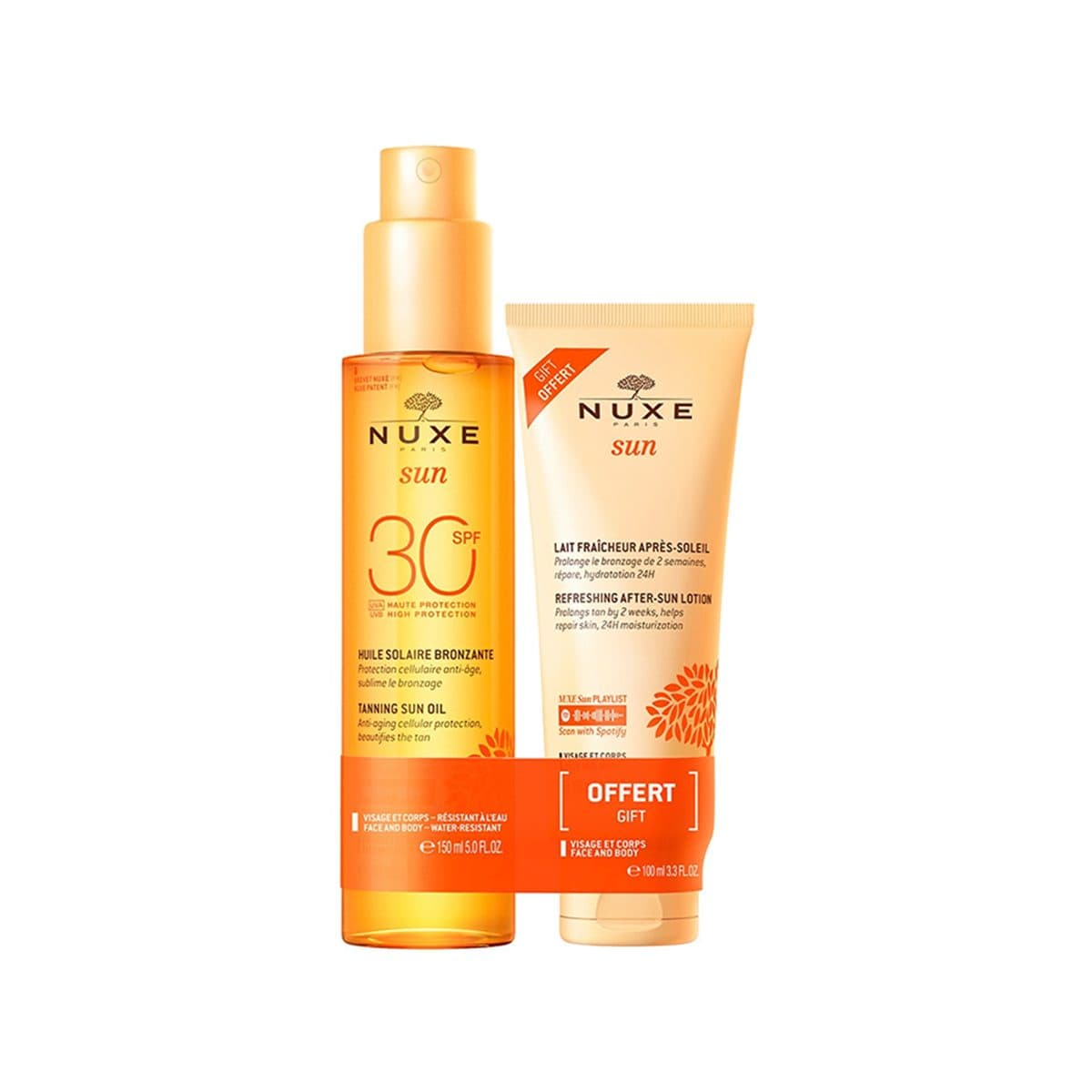 Nuxe - Vaj nxirës për fytyrë dhe trup (SPF 30) + After Sun 100ml