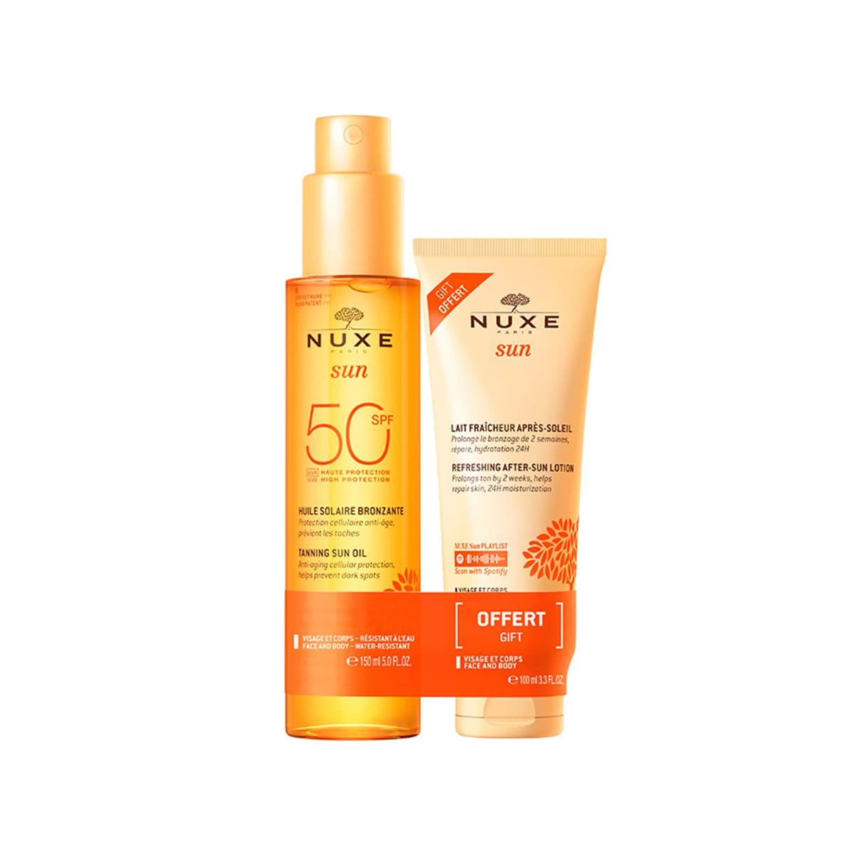 Nuxe - Vaj Nxirës për Fytyrë dhe Trup (SPF 50) + After Sun 100ml