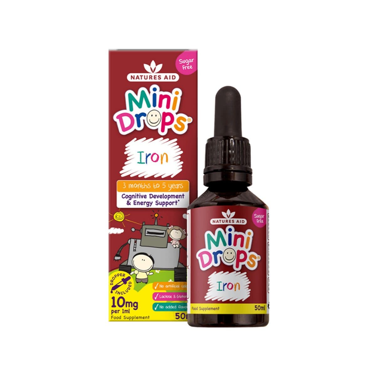 Natures Aid - Mini Drops Iron