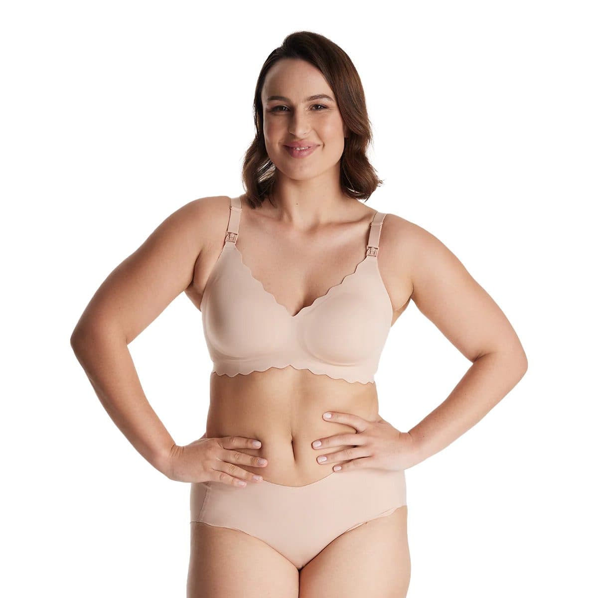 Momcozy - Seamless Support Floral Nursing Bra