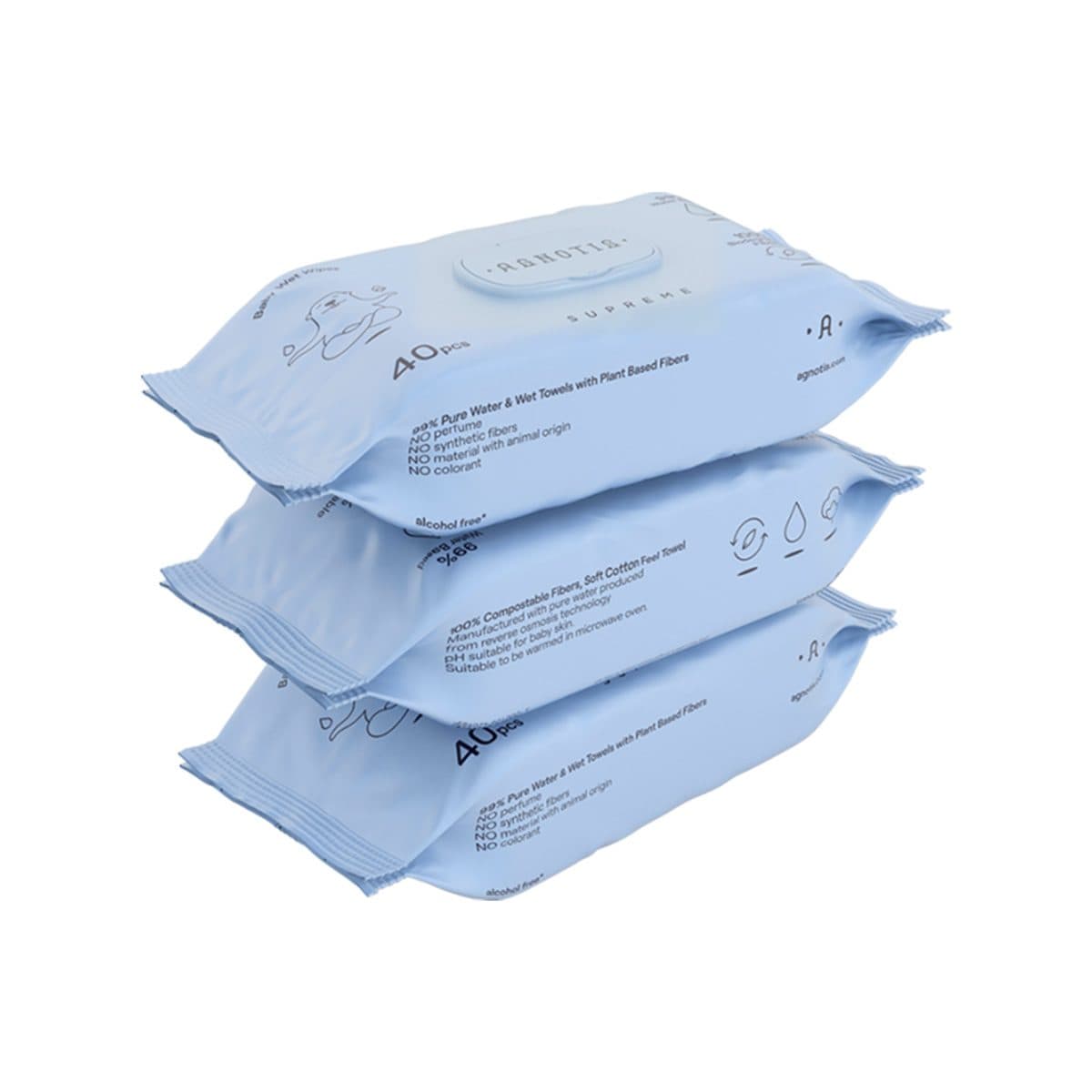 Agnotis - Supreme Wet Wipes 99% Ujë