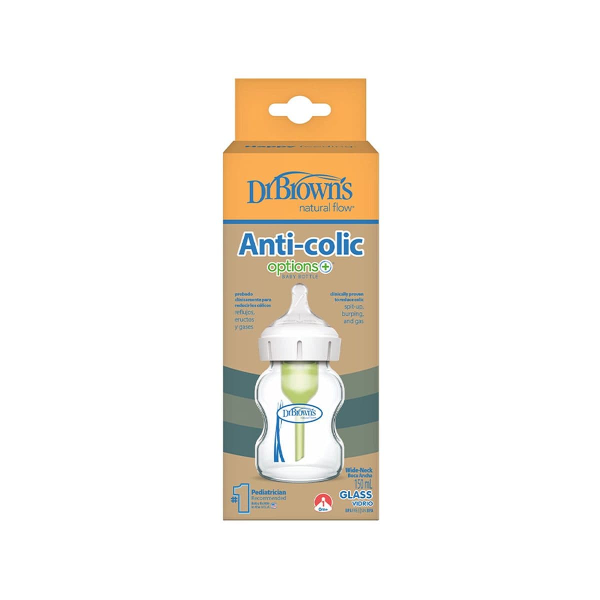 Dr. Brown’s - Options+ Shishe qelqi Anti-Colic (0m+)