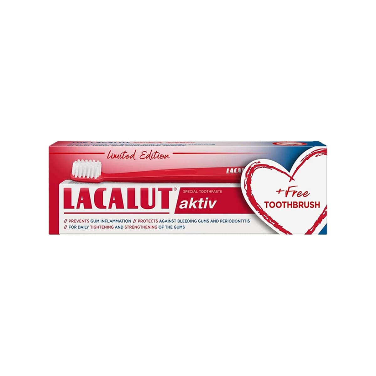 Lacalut - Aktiv Pastë dhëmbësh + Furçë falas