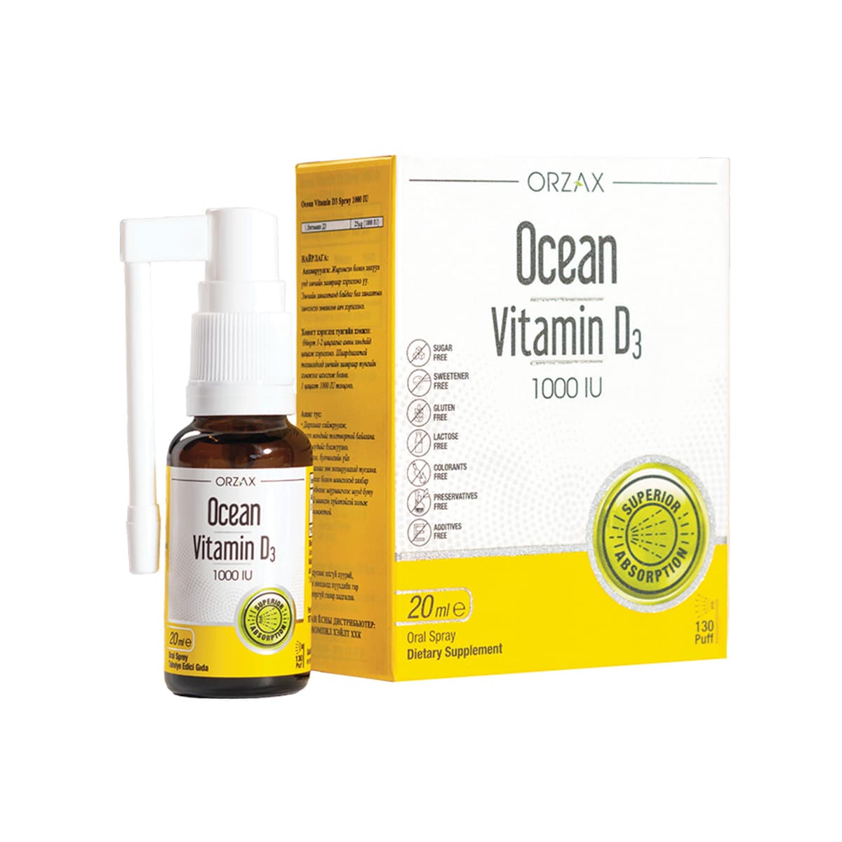 Orzax - Ocean Vitamin D3 1000IU Spray