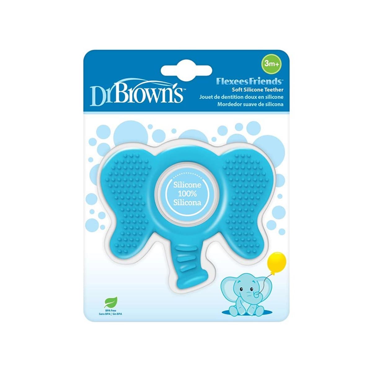 Dr. Brown’s - FlexeesFriends Soft Silicone Teether Elephant (3m+)