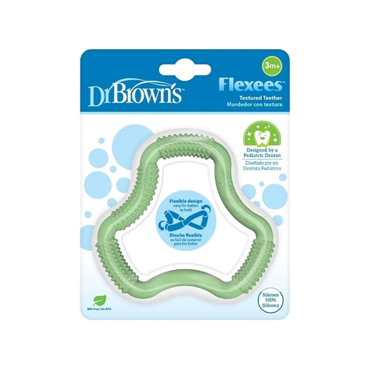 Dr. Brown’s - Flexees Massaging Baby Teether Green (3m+)