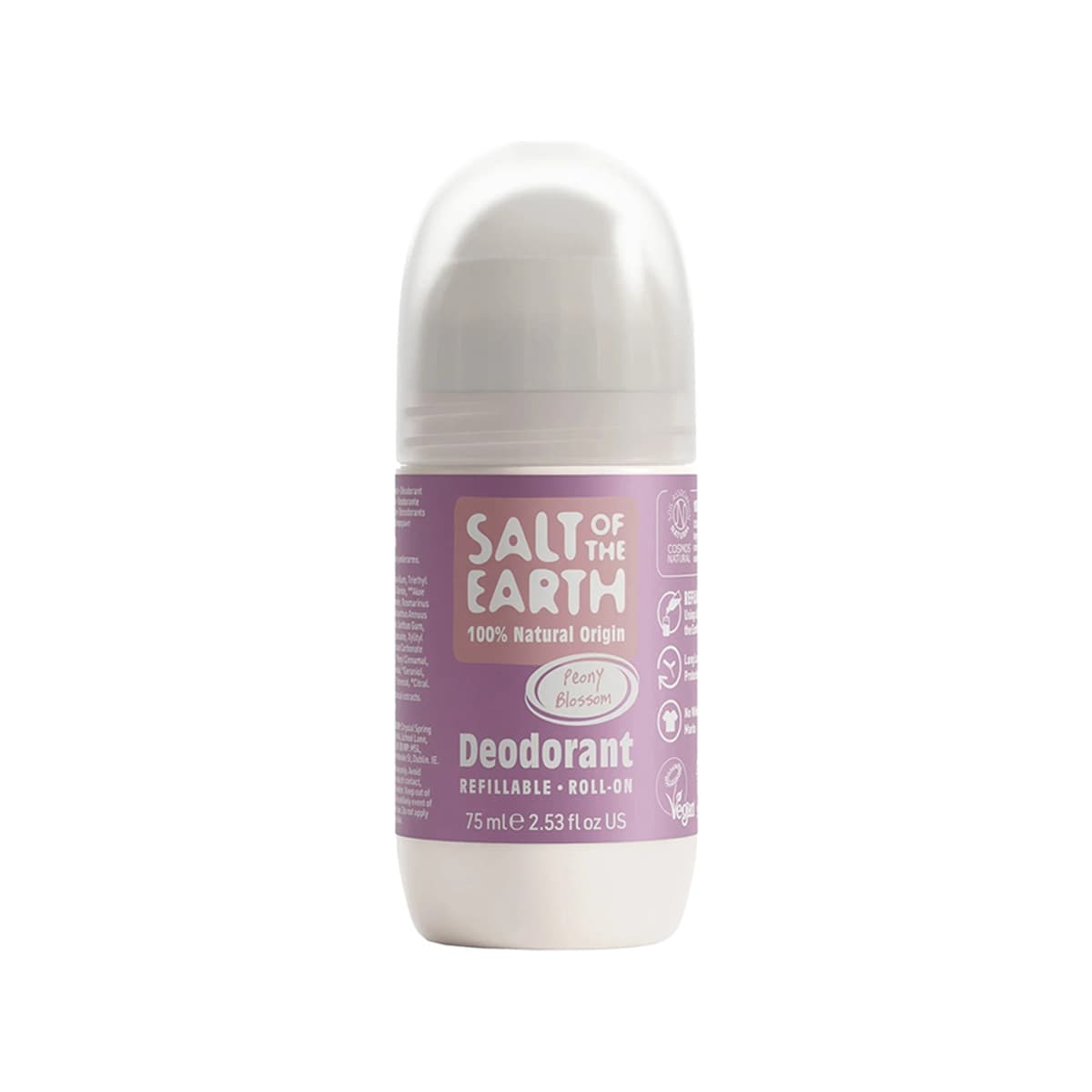 Salt Of The Earth - Peony Blossom Natural Refillable Roll-On Deodorant