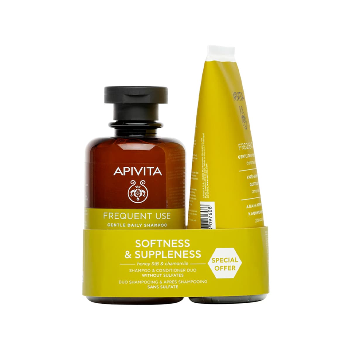 Apivita - Gentle Daily Shampoo & Conditioner Set
