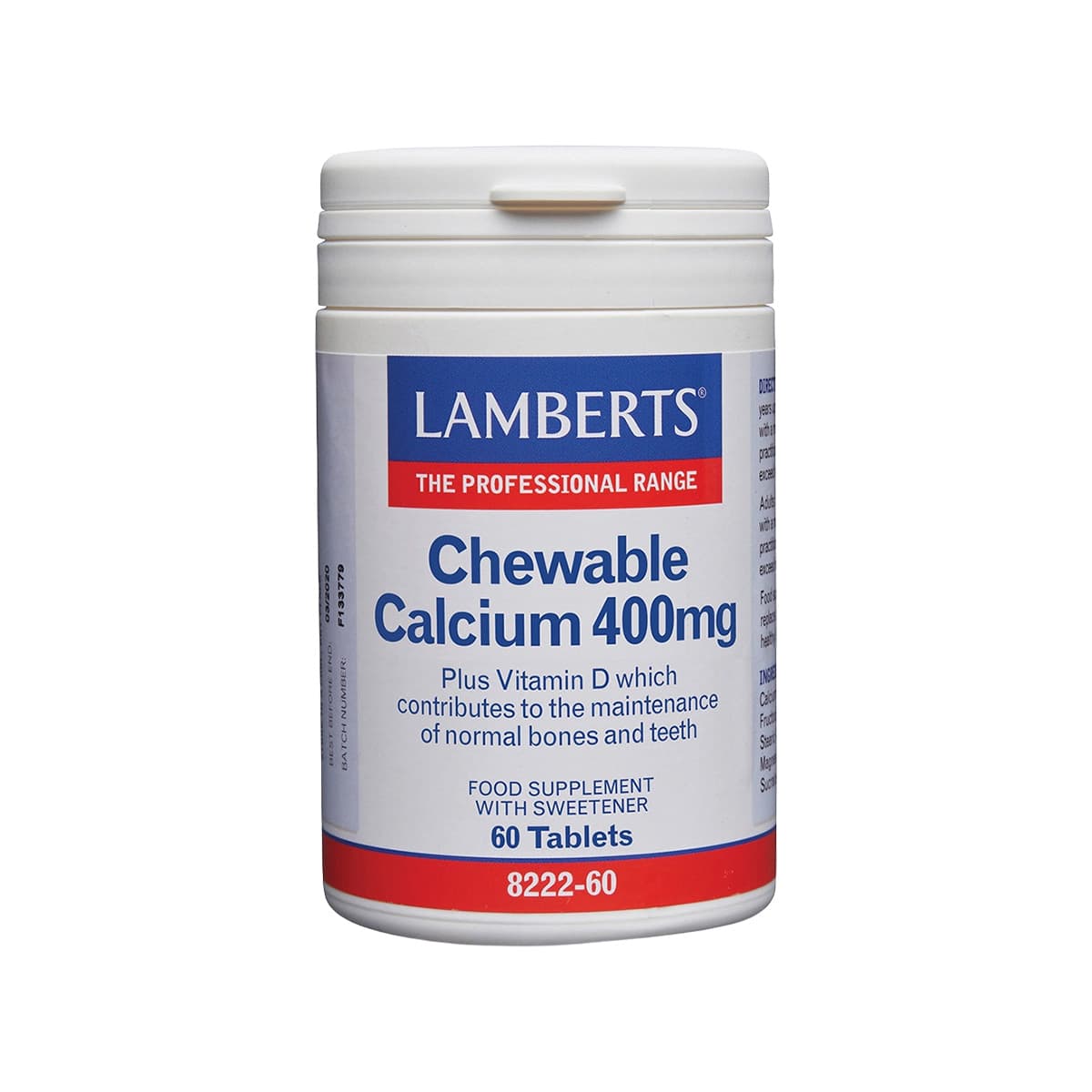 Lamberts - Chewable Calcium 400mg