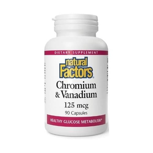 NATURAL FACTORS Chromium & Vanadium 125 Mcg, imazhi 1