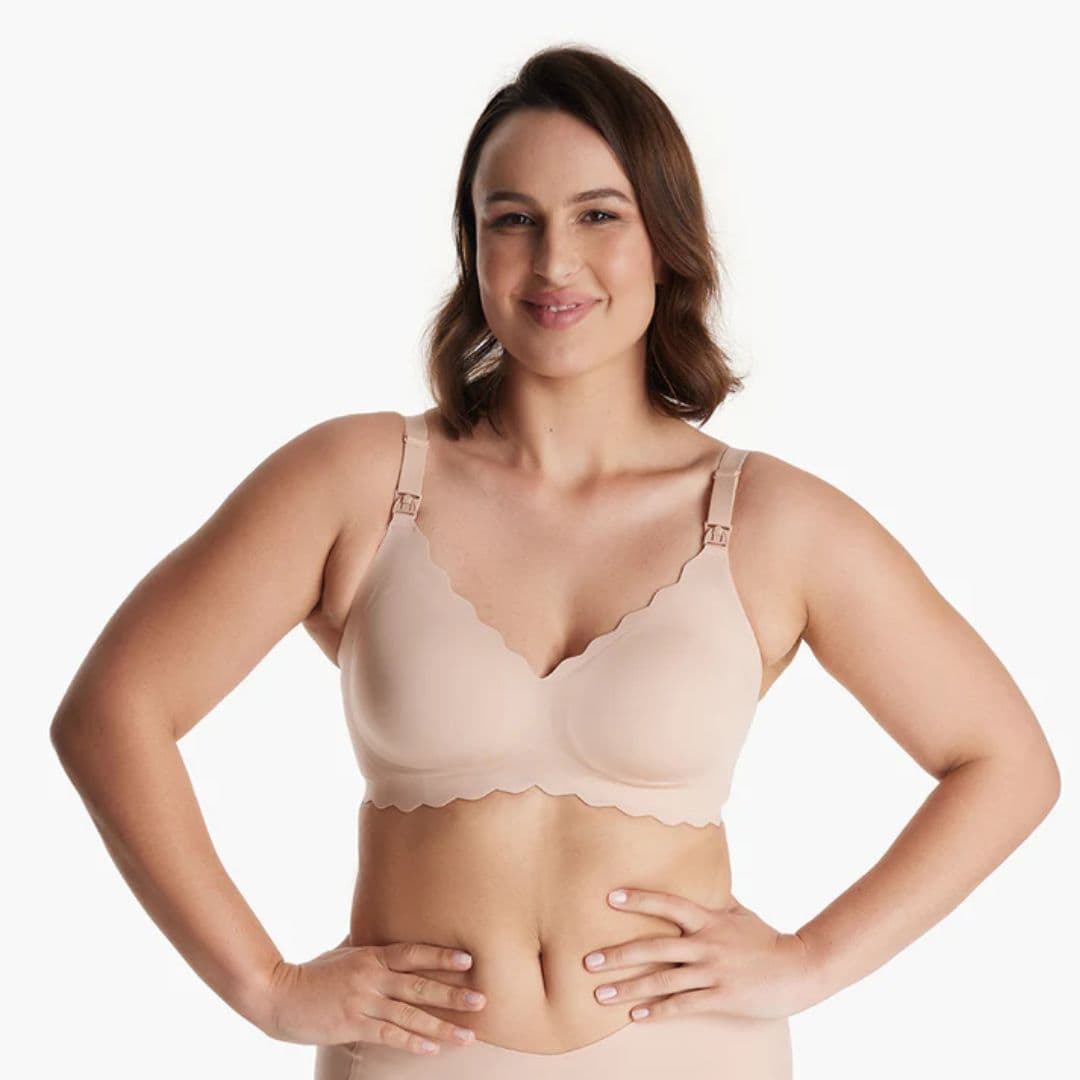 Momcozy Jelly Strip Support Nursing Bra 2xl Oyster Pink, imazhi 1