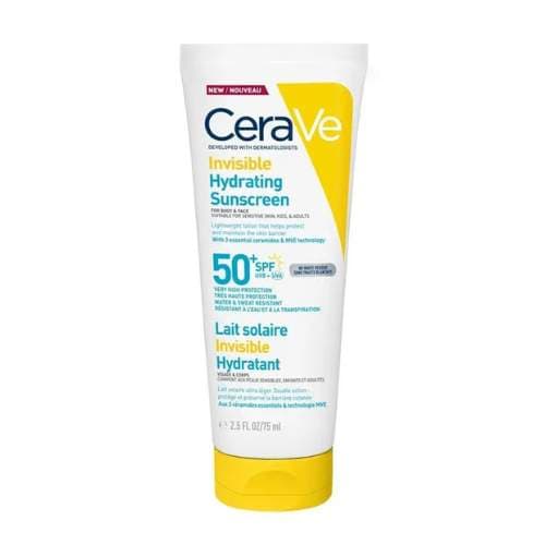 Cerave Invisible Hydrating Sunscreen For Body & Face SPF 50+ 75 ml, imazhi 1