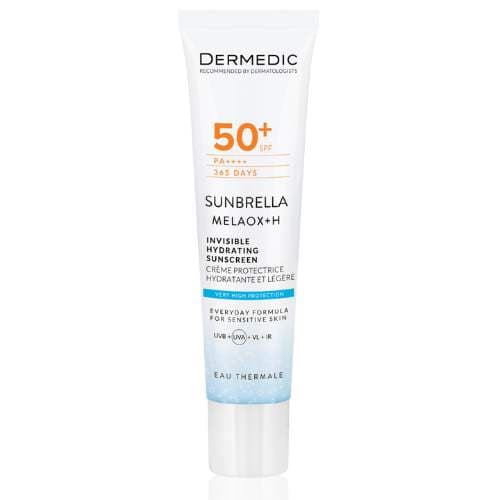 Dermedic Sunbrella Melaox+H Invisible Hydrating Sunscreen Sensitive Skin SPF 50+, imazhi 1