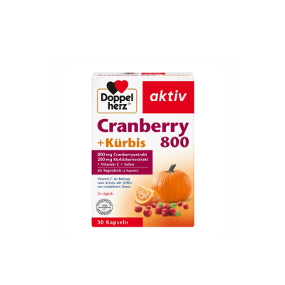 DOPPEL HERZ AKTIV CRANBERRY + KURBIS (800 + 200MG) X 30 KAPSULA, imazhi 1