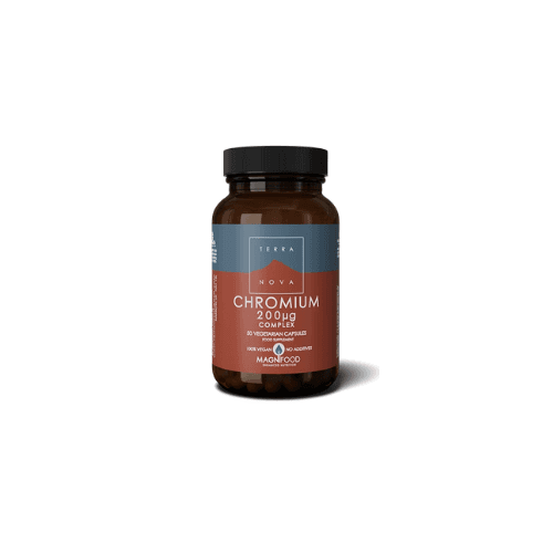 TERRA NOVA CHROMIUM 200 MICROGRAM X 50 VEGETARIAN CAPSULES, imazhi 1