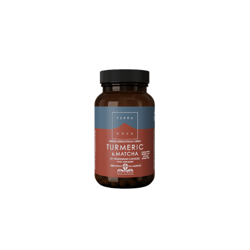 TERRA NOVA TURMERIC & MATCHA X 50 VEGETARIAN CAPSULES, imazhi 1