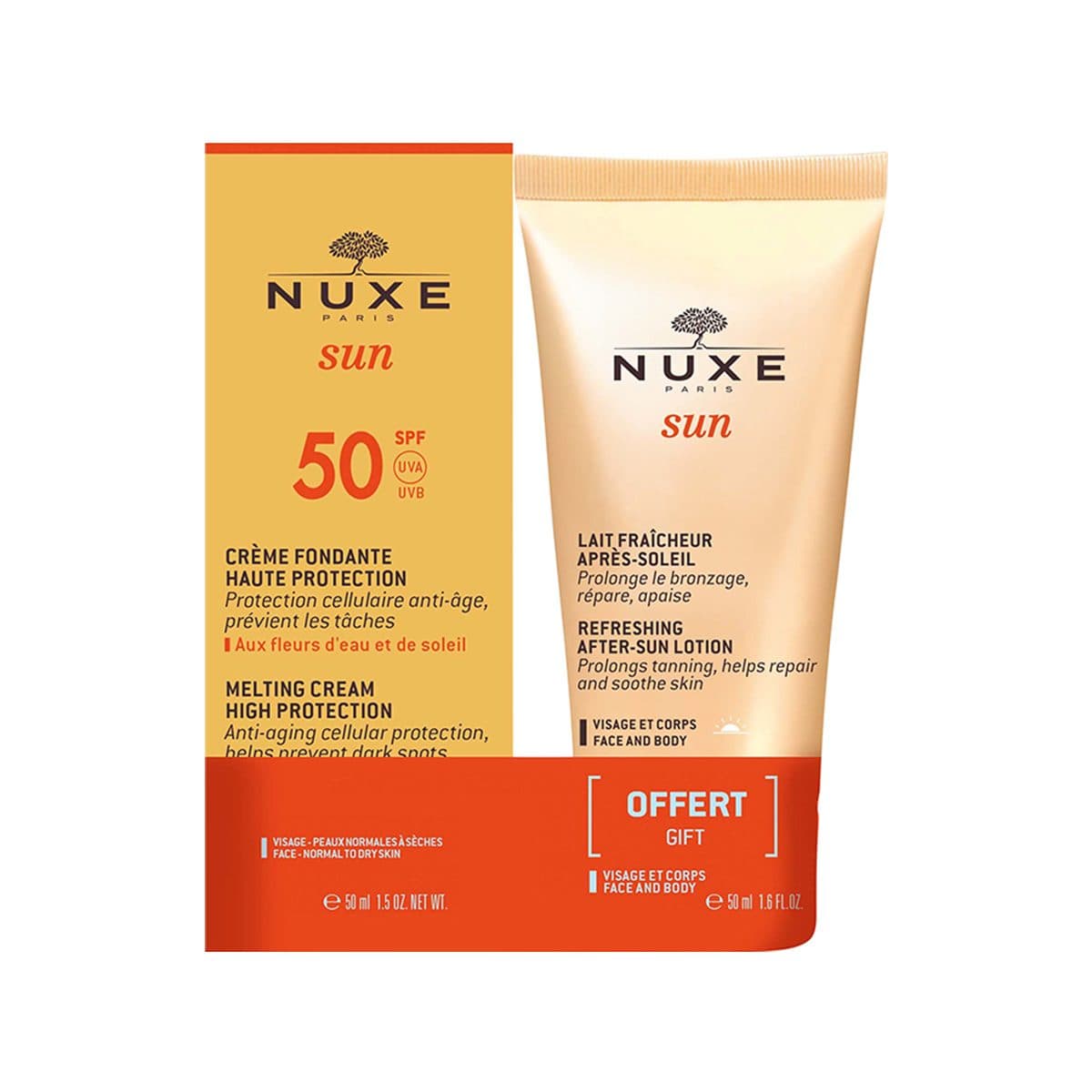 Nuxe - Krem dielli (SPF 50+) + After Sun 50ml, imazhi 1