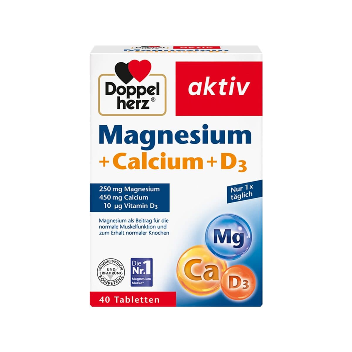 DoppelHerz - Magnesium + Calcium + D3, imazhi 1