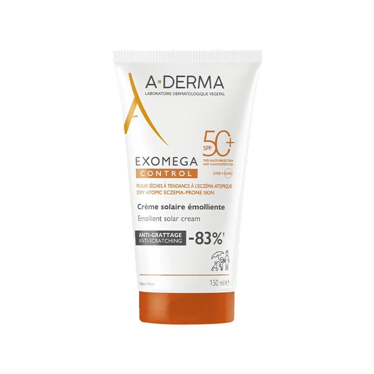 A-Derma - Exomega Emollient Solar Cream (SPF 50+), imazhi 1