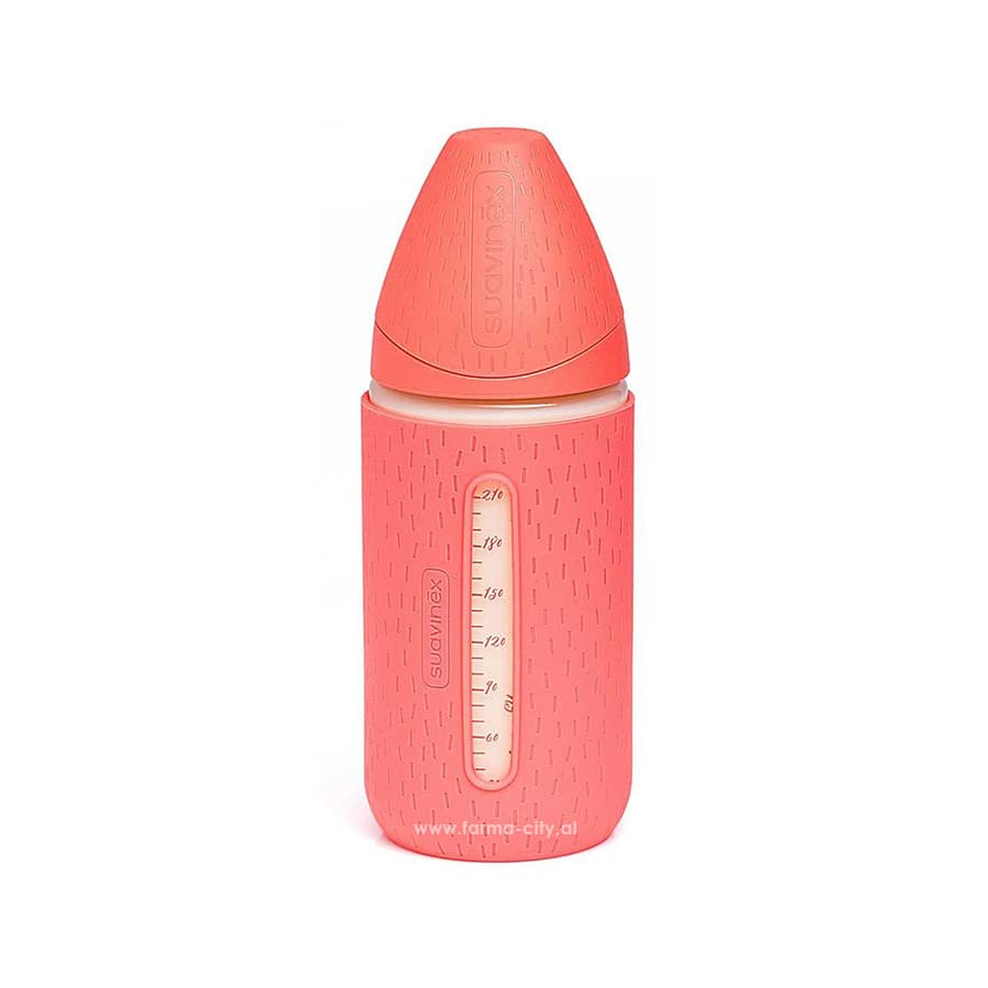 Suavinex - Shishe qelqi me biberon me 3 pozicione 240ml (0-6m), imazhi 1