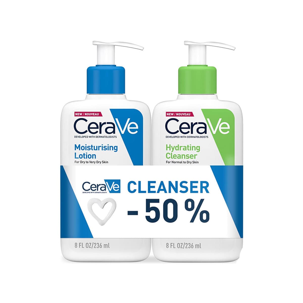 CeraVe - Hydrating Cleanser & Moisturizing Lotion Set, imazhi 1