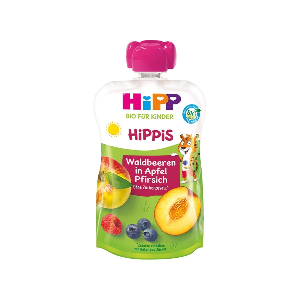 Hipp - HiPPiS fruta pylli, mollë dhe pjeshkë(4m+), imazhi 1