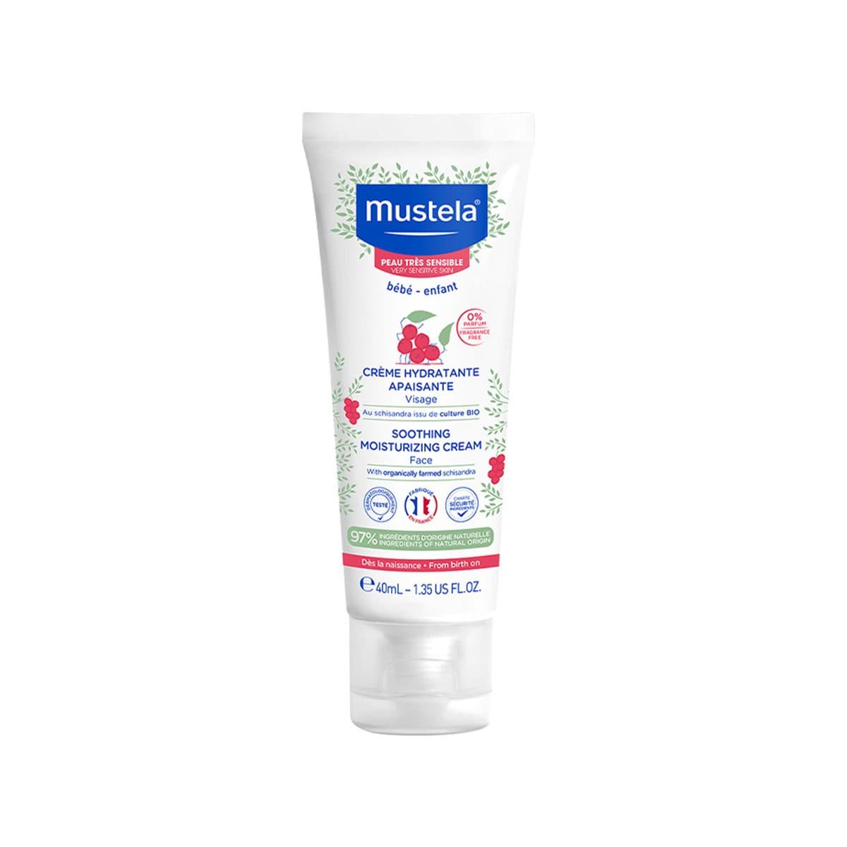 Mustela - Hidratues për fytyrën, për lëkura shumë të ndjeshme (0m+), imazhi 1