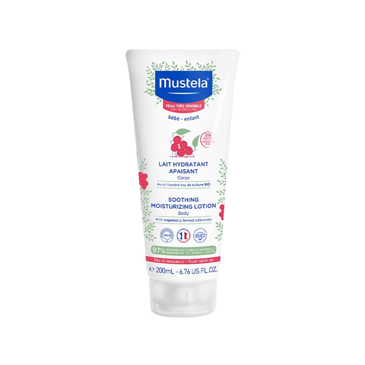 Mustela - Qumësht trupi për lëkura shumë të ndjeshme (0m+), imazhi 1