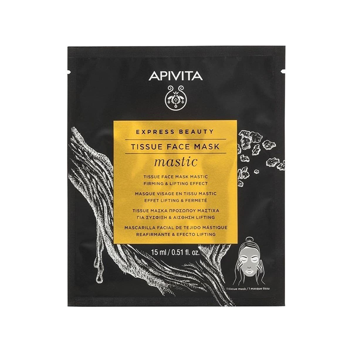 Apivita - Express Beauty Mastic Tissue Face Mask Mastic Firming & Lifting Effect, imazhi 1