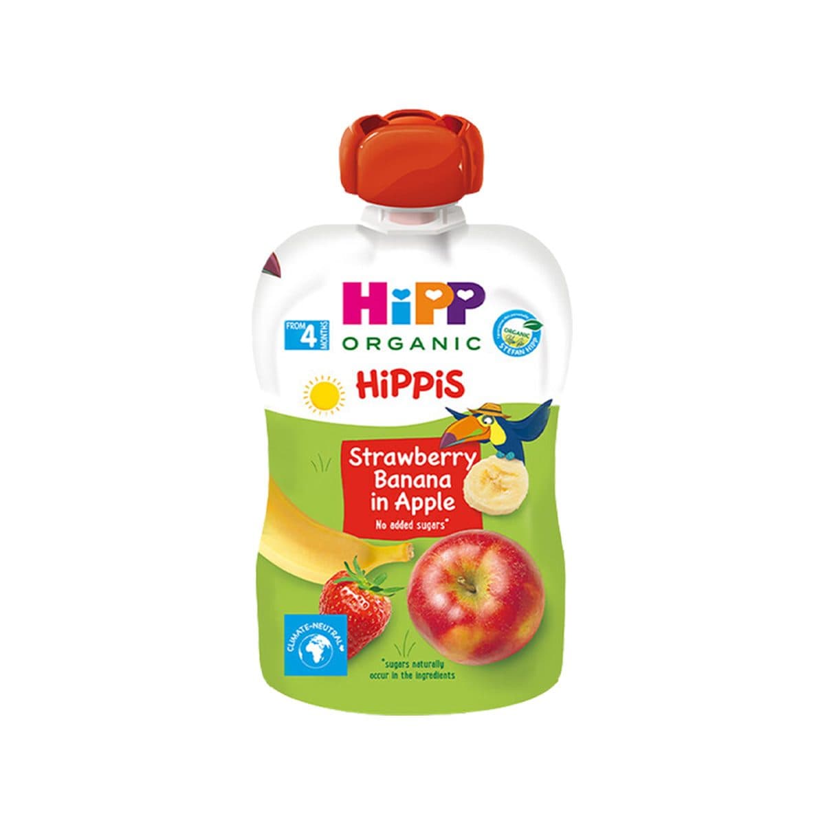 Hipp-HiPPiS luleshtrydhe, banane dhe mollë (4m+), imazhi 1