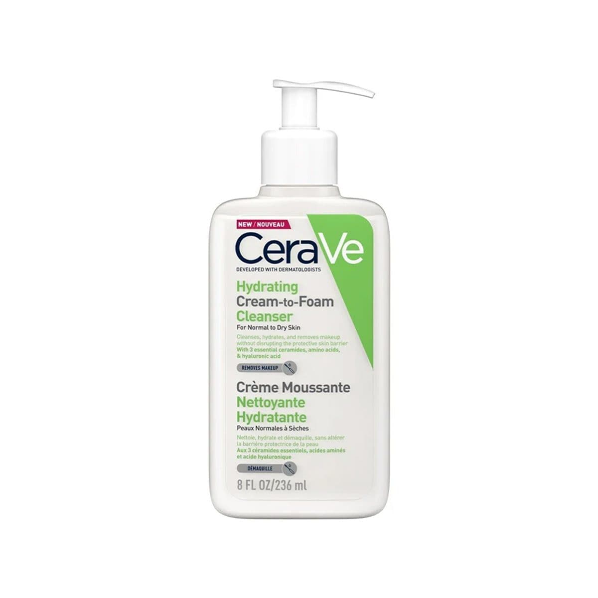 CeraVe - Hydrating Cream-to-Foam Cleanser (Normal to dry skin), imazhi 1