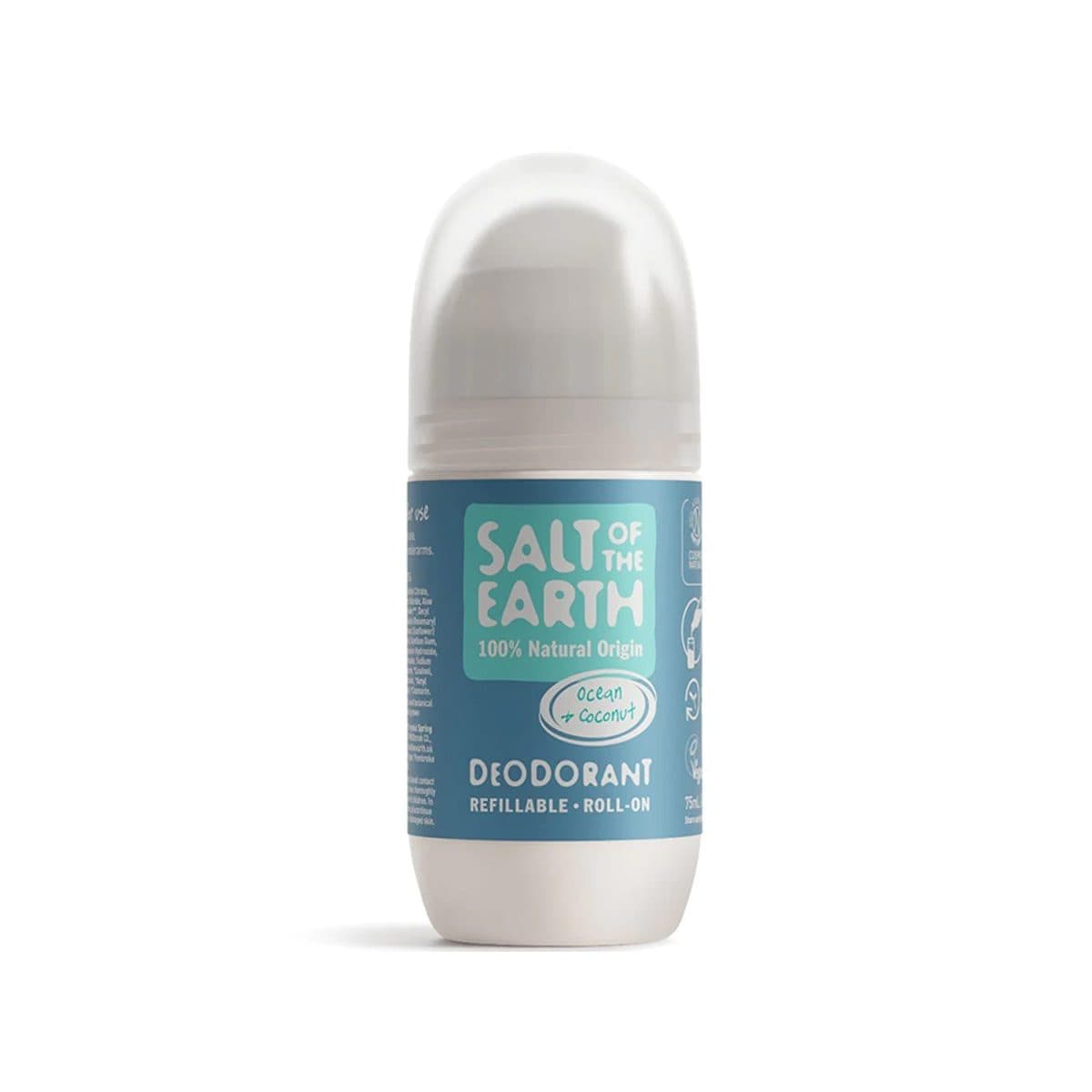Salt of the Earth - Ocean & Coconut Natural Refillable Roll-On Deodorant, imazhi 1