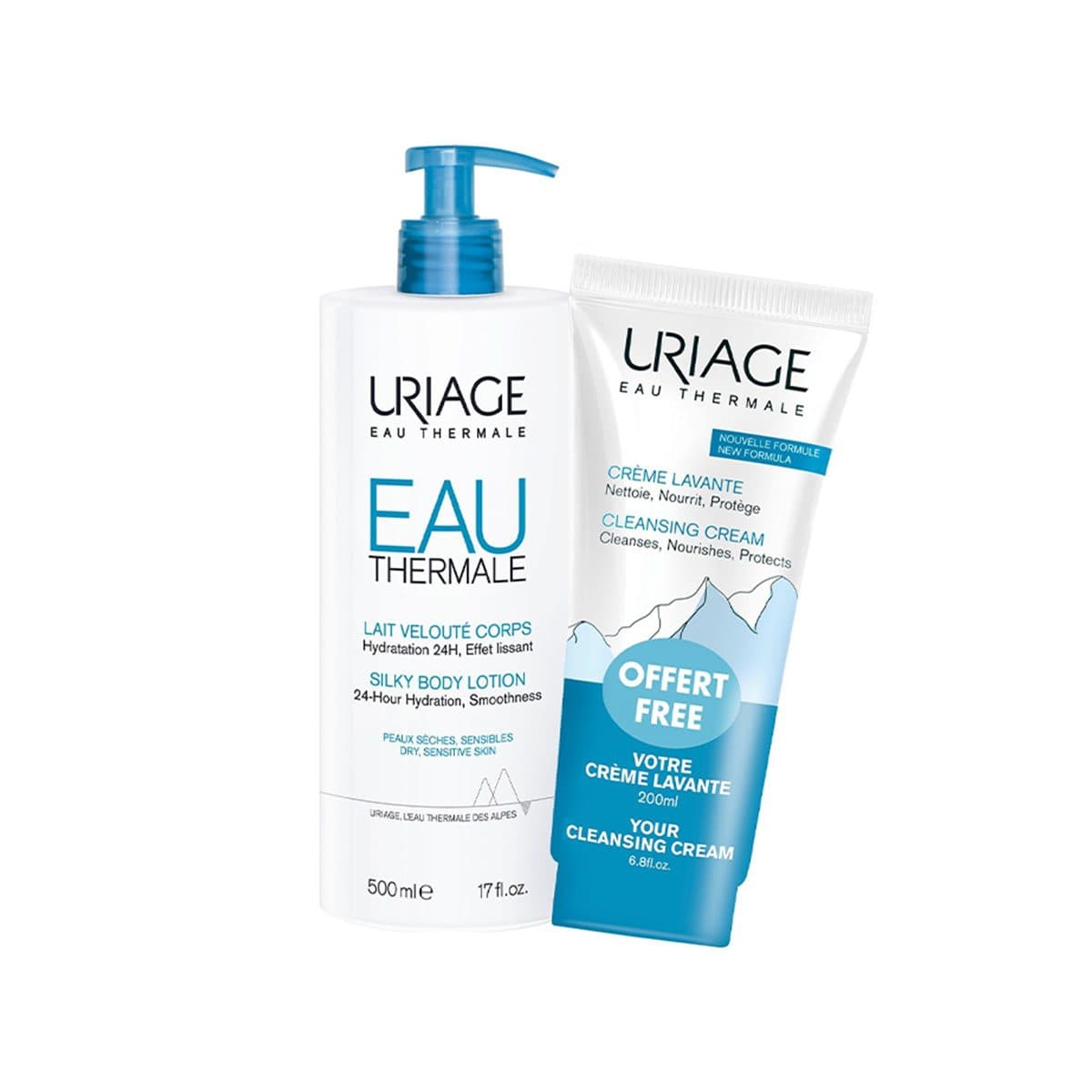 Uriage - Silky Body Lotion 500ml + Cleansing Cream 200ml (Falas), imazhi 1