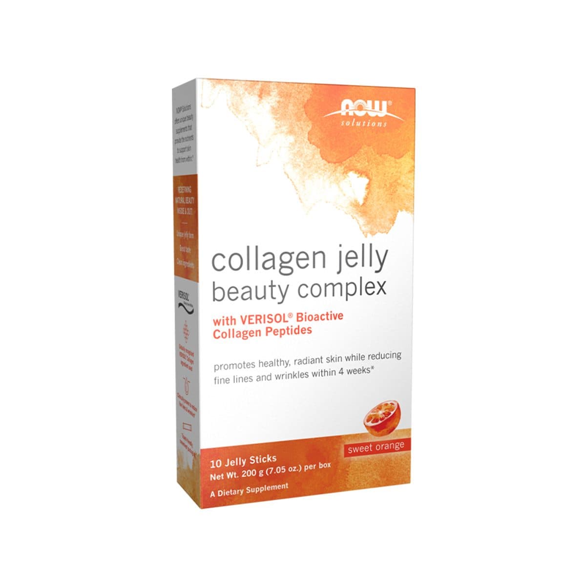 Now - Collagen Jelly Beauty Complex, Sweet Orange Jelly Sticks, imazhi 1