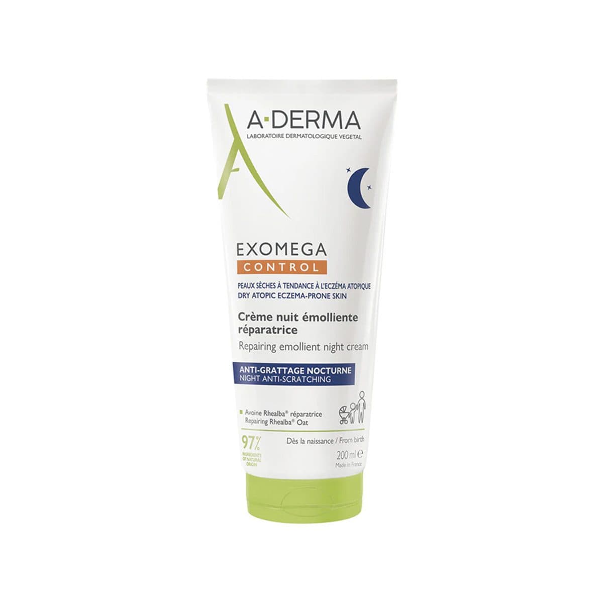 A-Derma - Exomega Control Emollient Restructuring Night Cream, imazhi 1