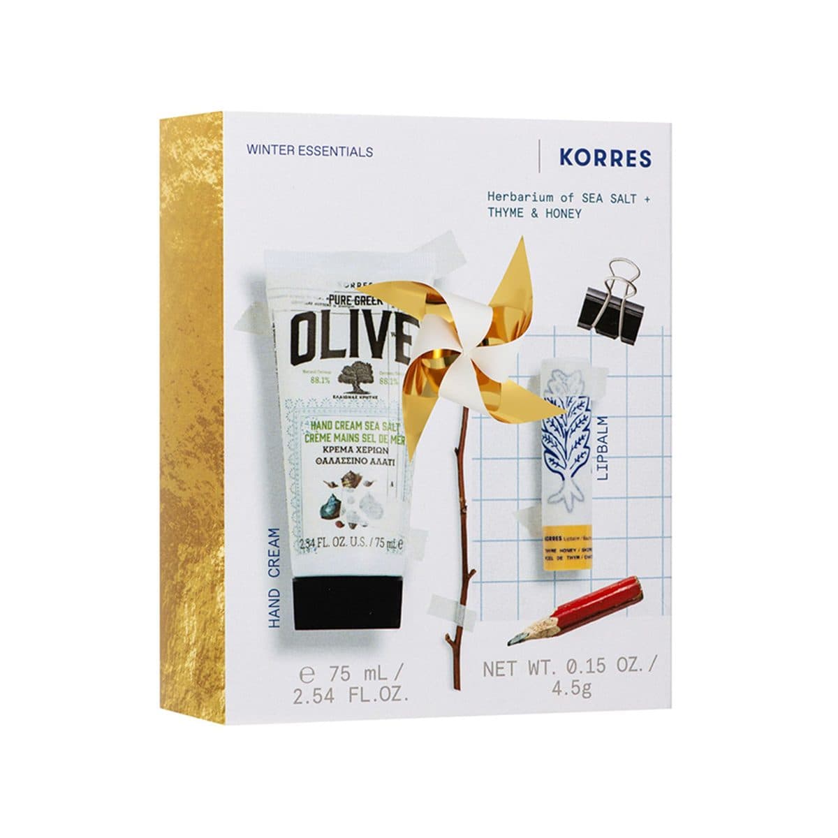 Korres - Winter Essentials Hand Cream & Lip Balm Set, imazhi 1