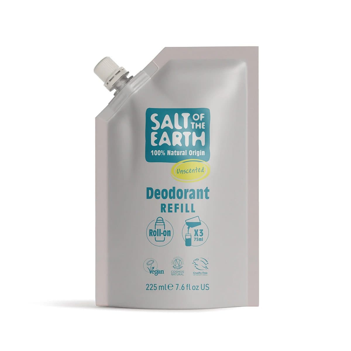 Salt of the Earth - Unscented Natural Deodorant Roll-On Refill, imazhi 1