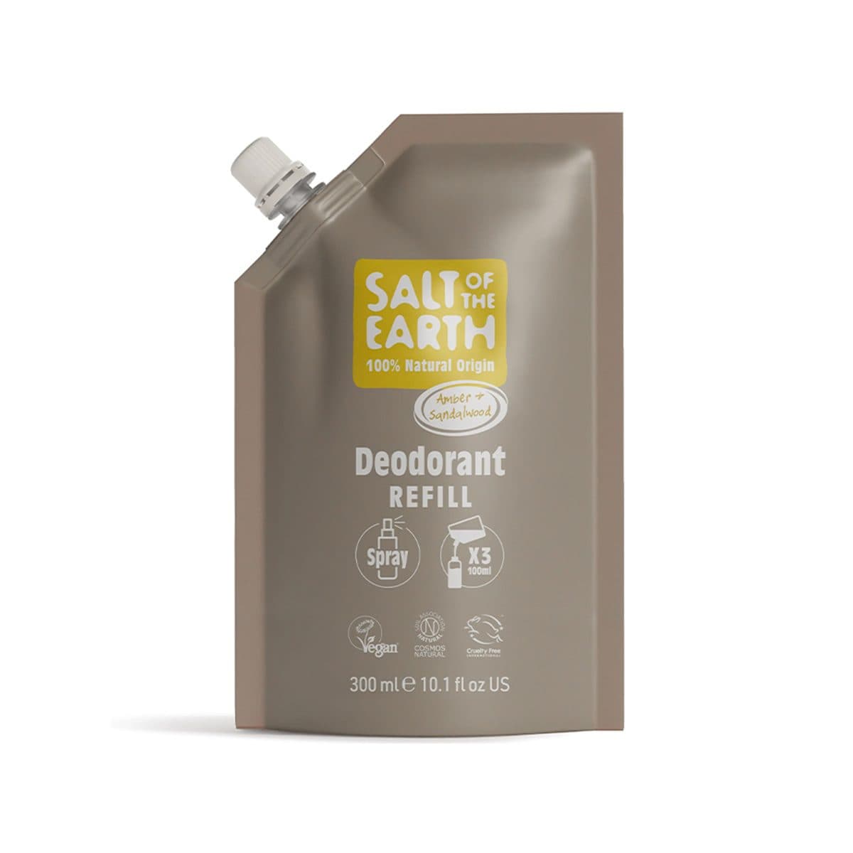 Salt of the Earth - Amber & Sandalwood Natural Spray Deodorant Refill, imazhi 1