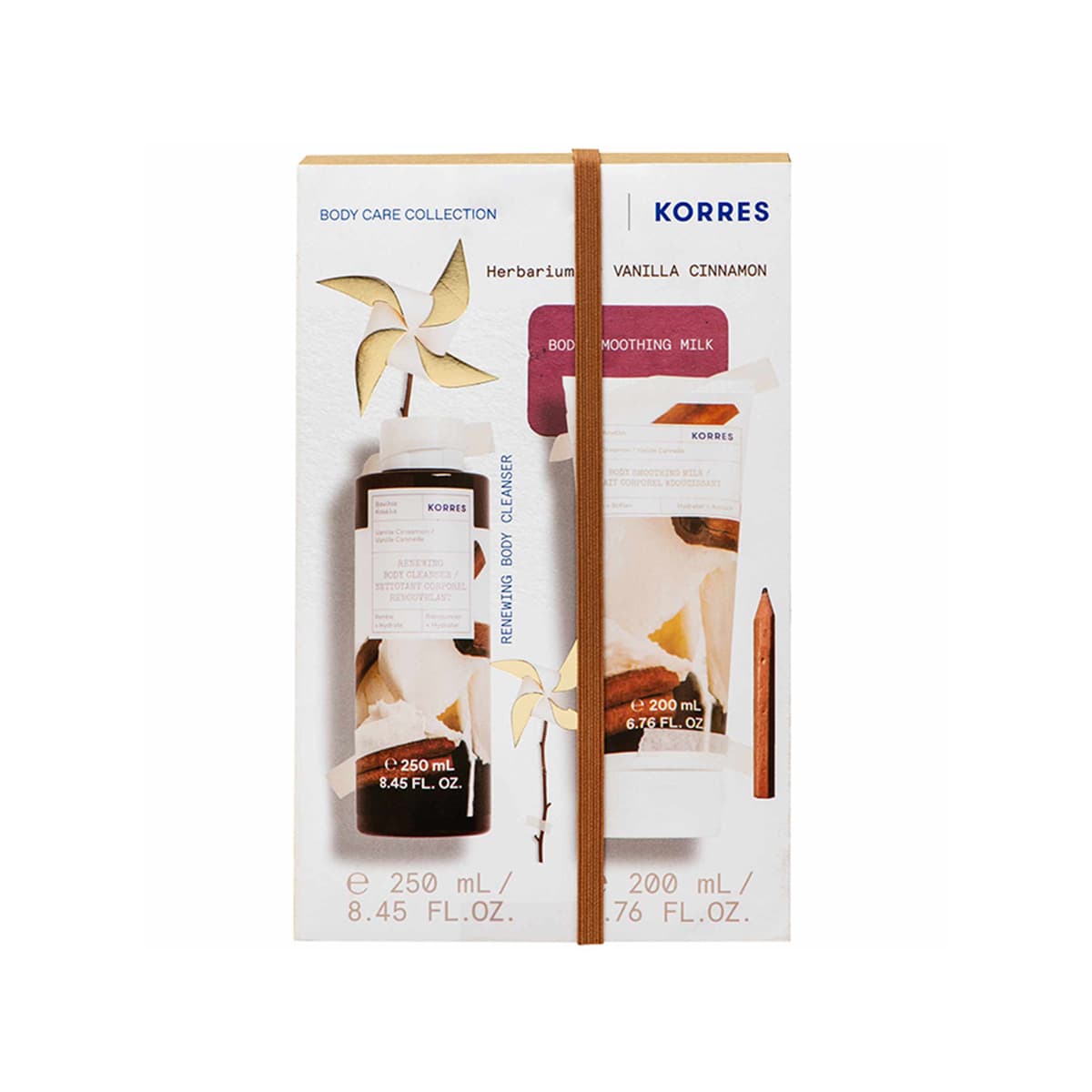 Korres - Vanilla Cinnamon Shower Gel & Body Soothing Milk Set, imazhi 1