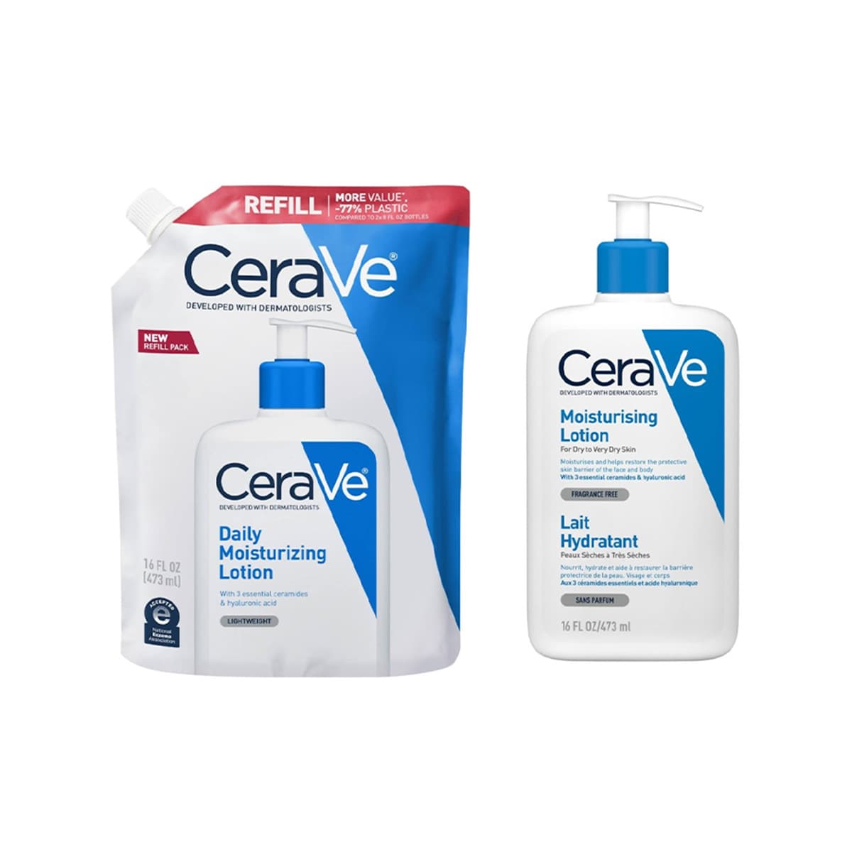CeraVe - Moisturizing Lotion + Moisturizing Lotion Refill (Promo), imazhi 1