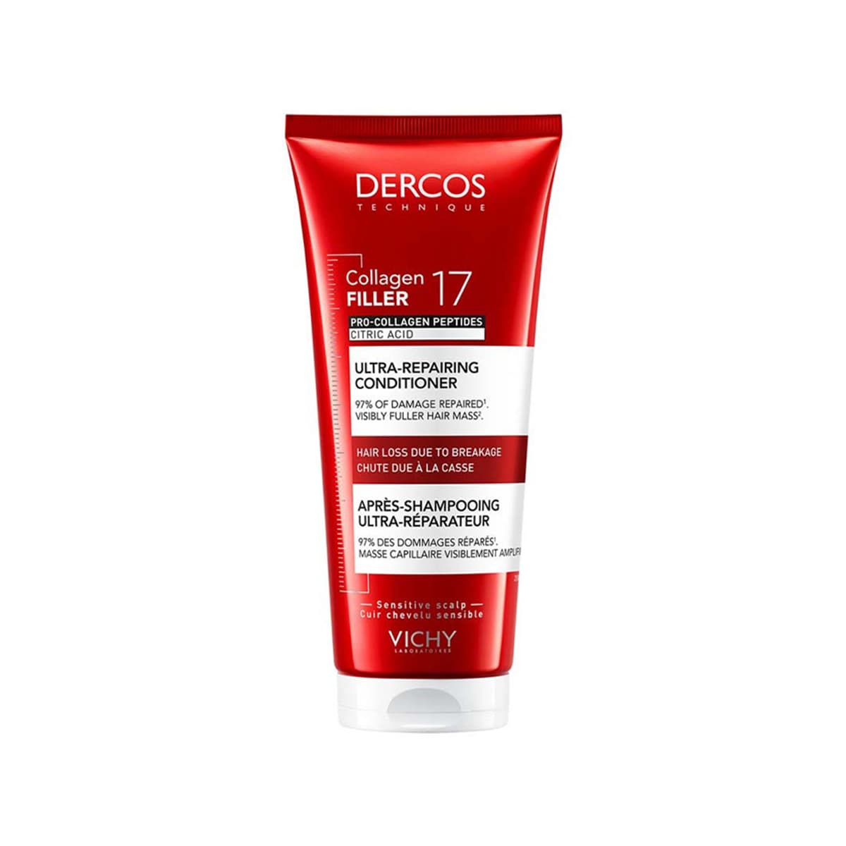 Vichy - Dercos Collagen Filler 17 Ultra Repair Conditioner, imazhi 1